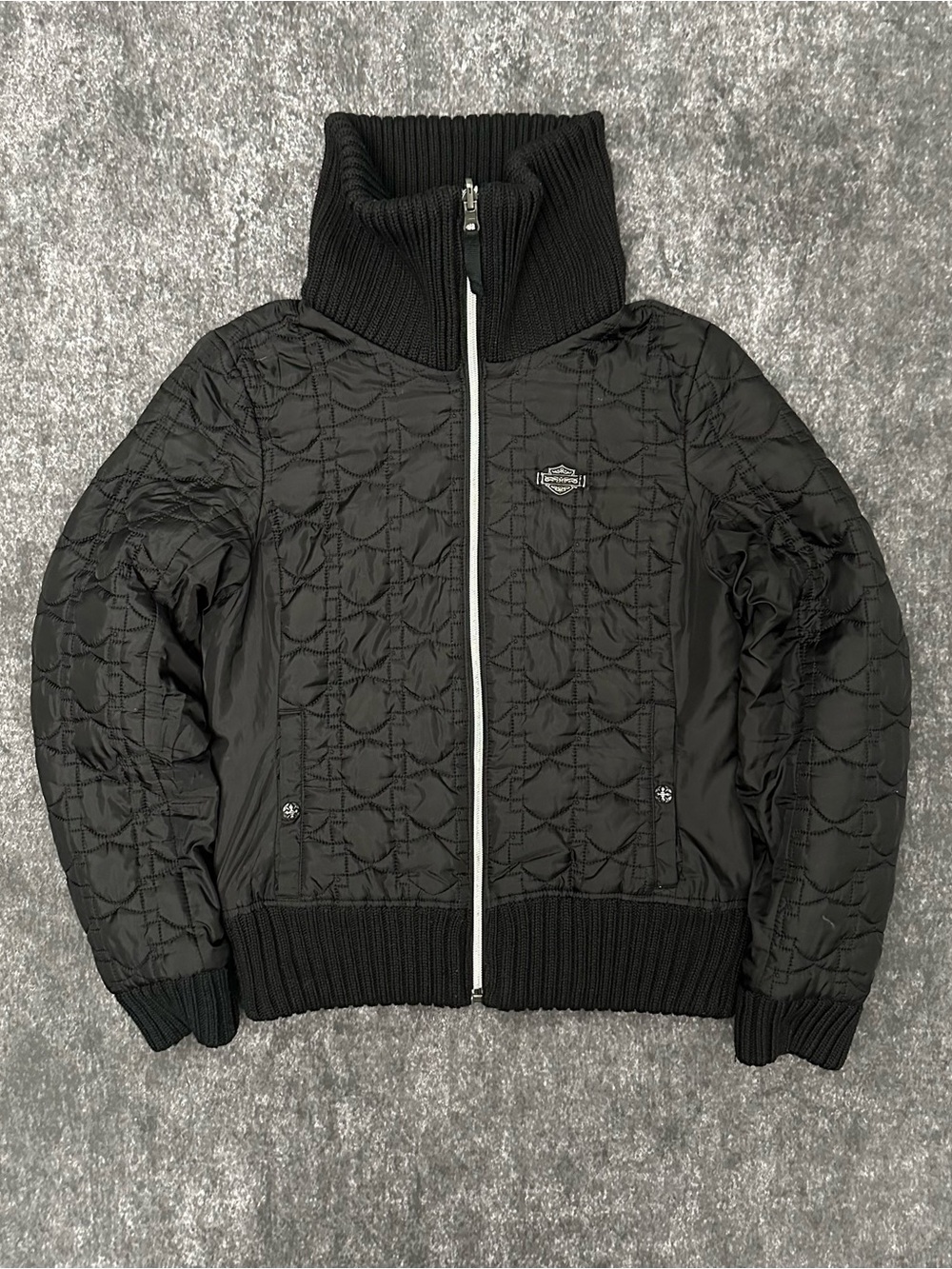 Harley-Davidson Reversible Puffer Jacket - Black / Red Plaid - XS